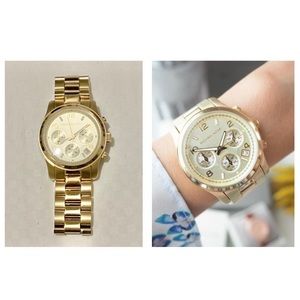 Michael Kors Unisex 38mm Gold Stainless Steel Watch